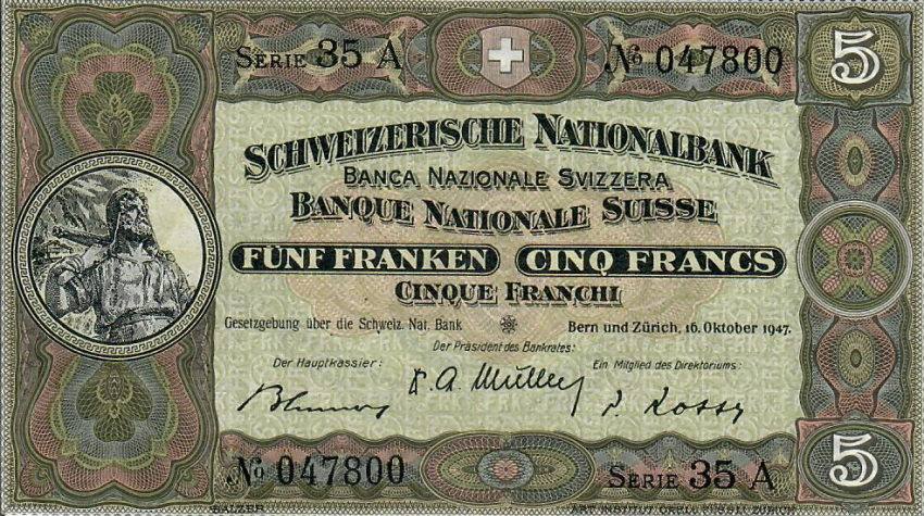 5 Franken 1947 - 047800